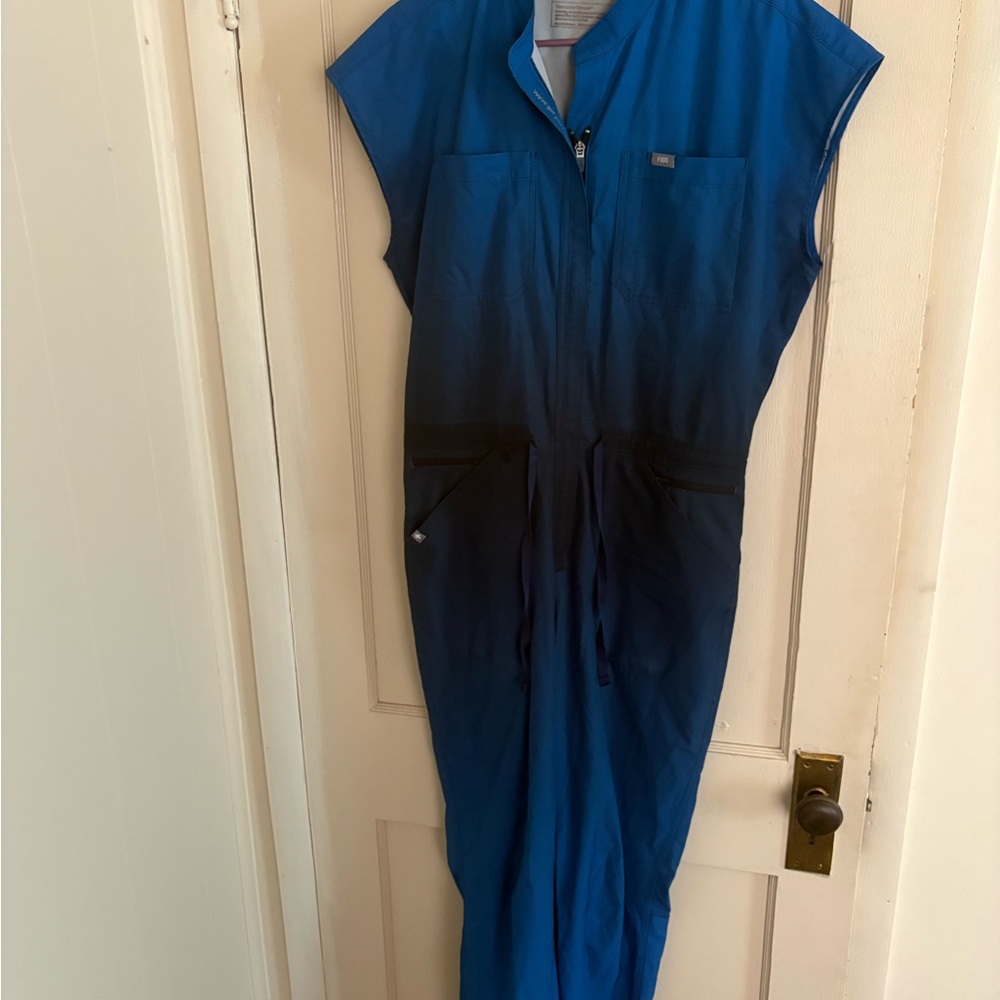 Figs Blue Utility Jumpsuit